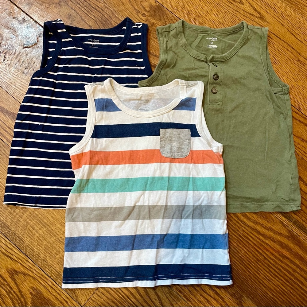 Bundle 5t Boys Tank Tops Simple Joy’s by Carter’s Summer